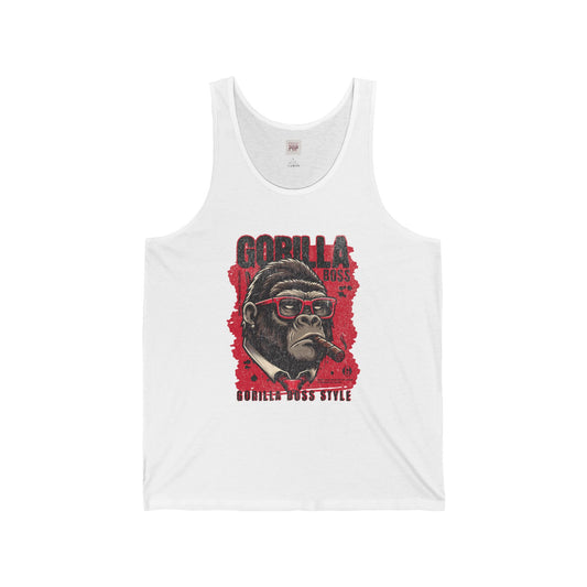 Gorilla Boss Unisex Jersey Tank - Cool and Casual Style for Animal Lovers