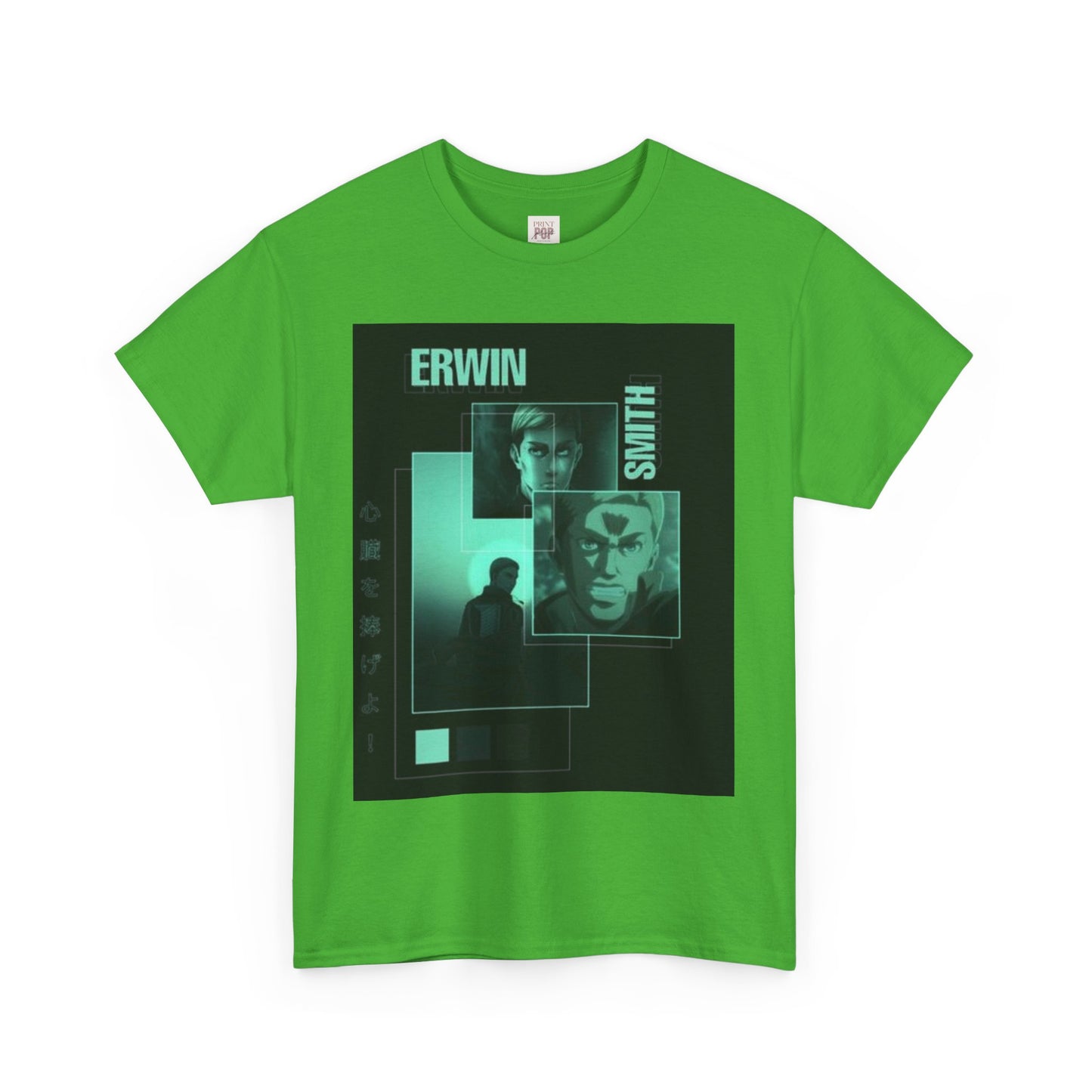 Attack On Titan Erwin Smith Unisex Heavy Cotton Tee - Vibrant and Stylish Design for Otaku Heads