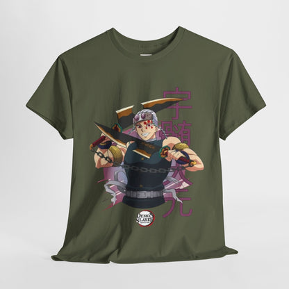 Demon Slayer Tengen Uzui Unisex Heavy Cotton Tee - Vibrant and Stylish Design for Otaku Heads