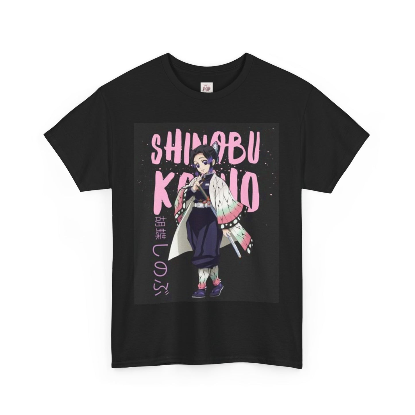 Demon Slayer Kocho Shinobu Unisex Heavy Cotton Tee - Vibrant and Stylish Design for Otaku Heads