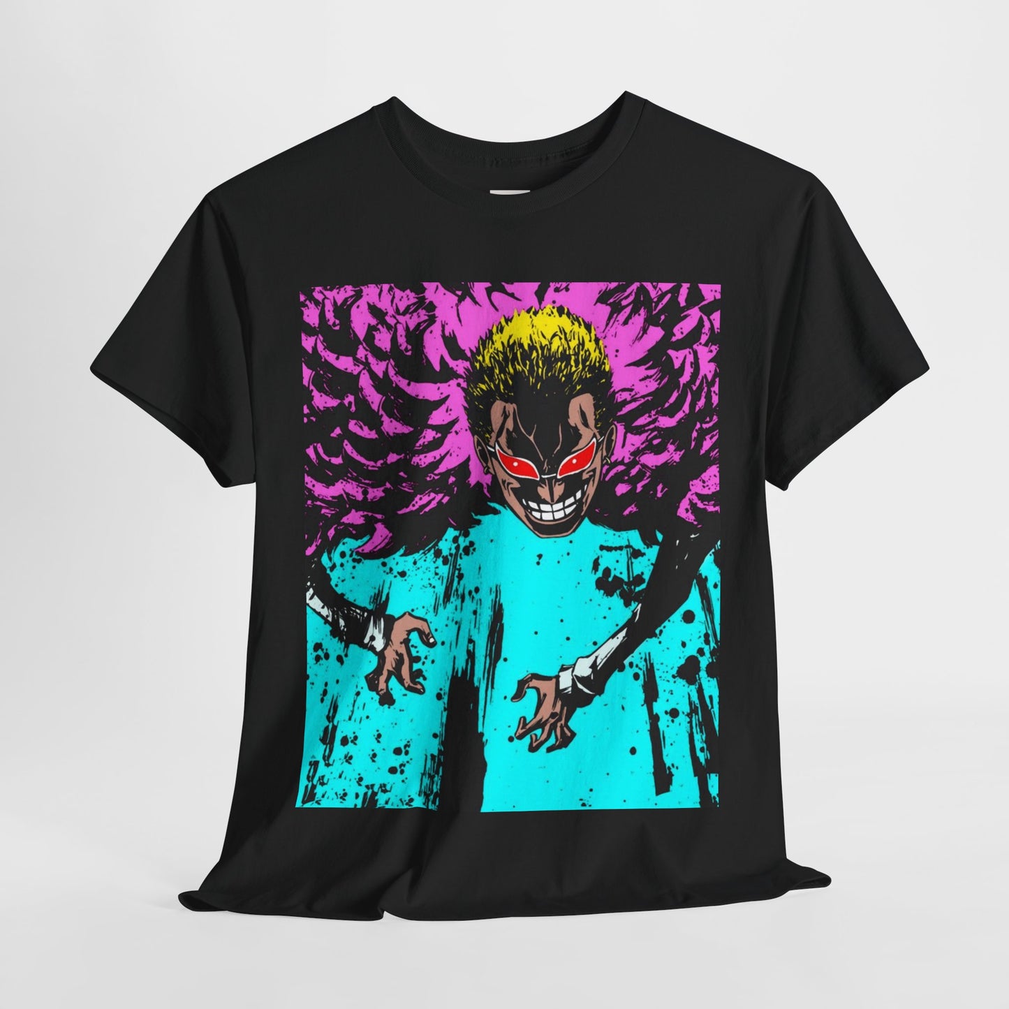 One Piece Don Quixote Doflamingo Unisex Heavy Cotton Tee - Vibrant and Stylish Design for Otaku Heads