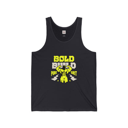 Bold Grit Unisex Jersey Tank - Motivational Workout Shirt