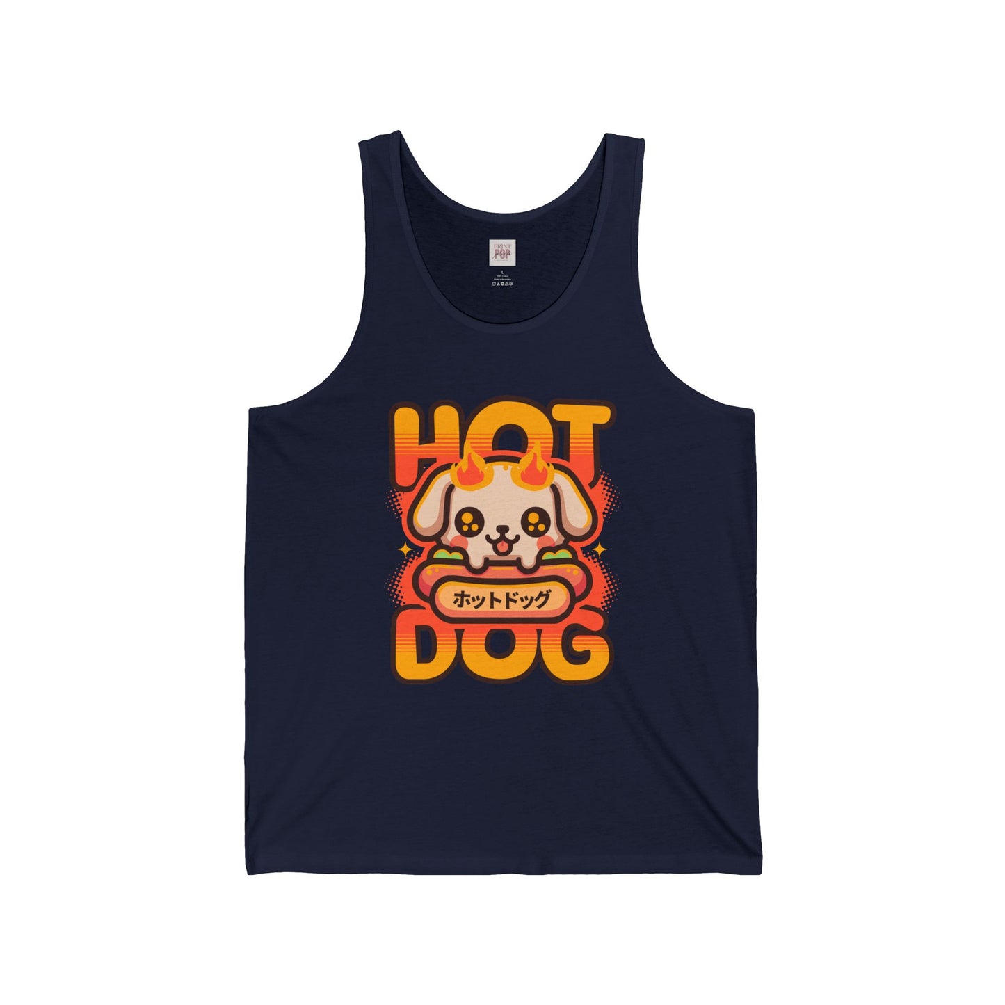 Fun Hot Dog Graphic Unisex Jersey Tank - Perfect for Comfortable Casual Outings