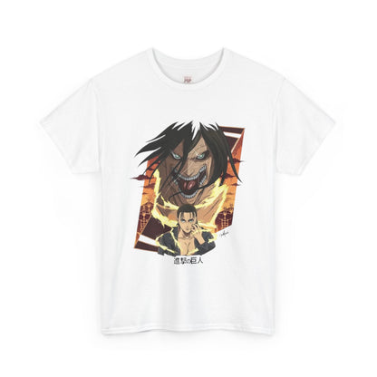 Attack On Titan Eren Jaeger Unisex Heavy Cotton Tee - Vibrant and Stylish Design for Otaku Heads