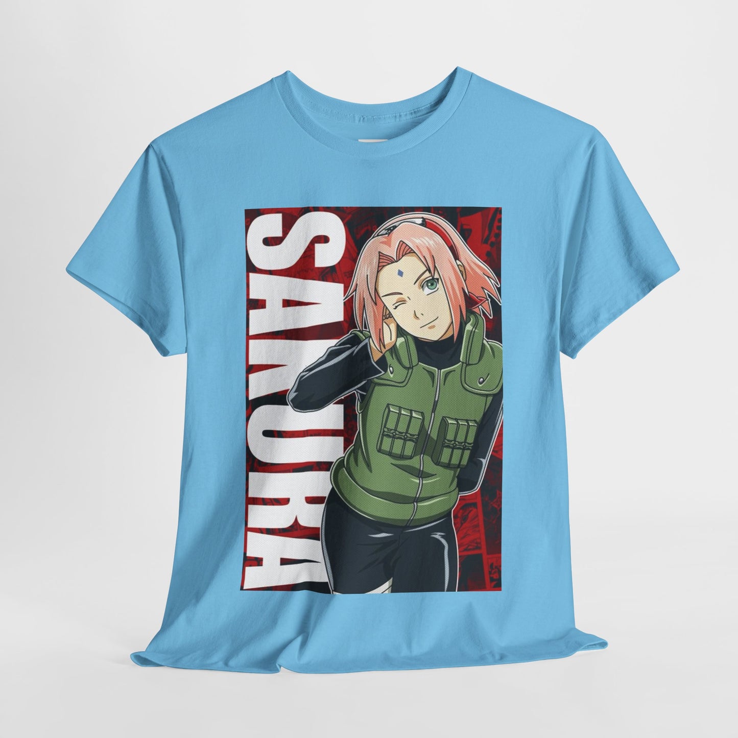 Naruto Shippuden Sakura Unisex Heavy Cotton Tee - Vibrant and Stylish Design for Otaku Heads