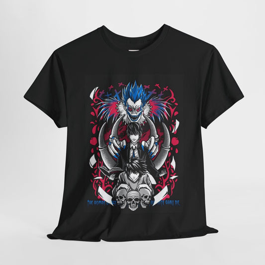 Death Note Unisex Heavy Cotton Tee - Vibrant and Stylish Design for Otaku Heads