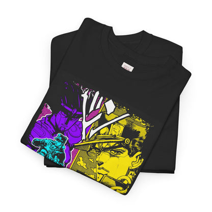 Jojo's Bizarre Adventure Jotaro Kujo Unisex Heavy Cotton Tee - Vibrant and Stylish Design for Otaku Heads