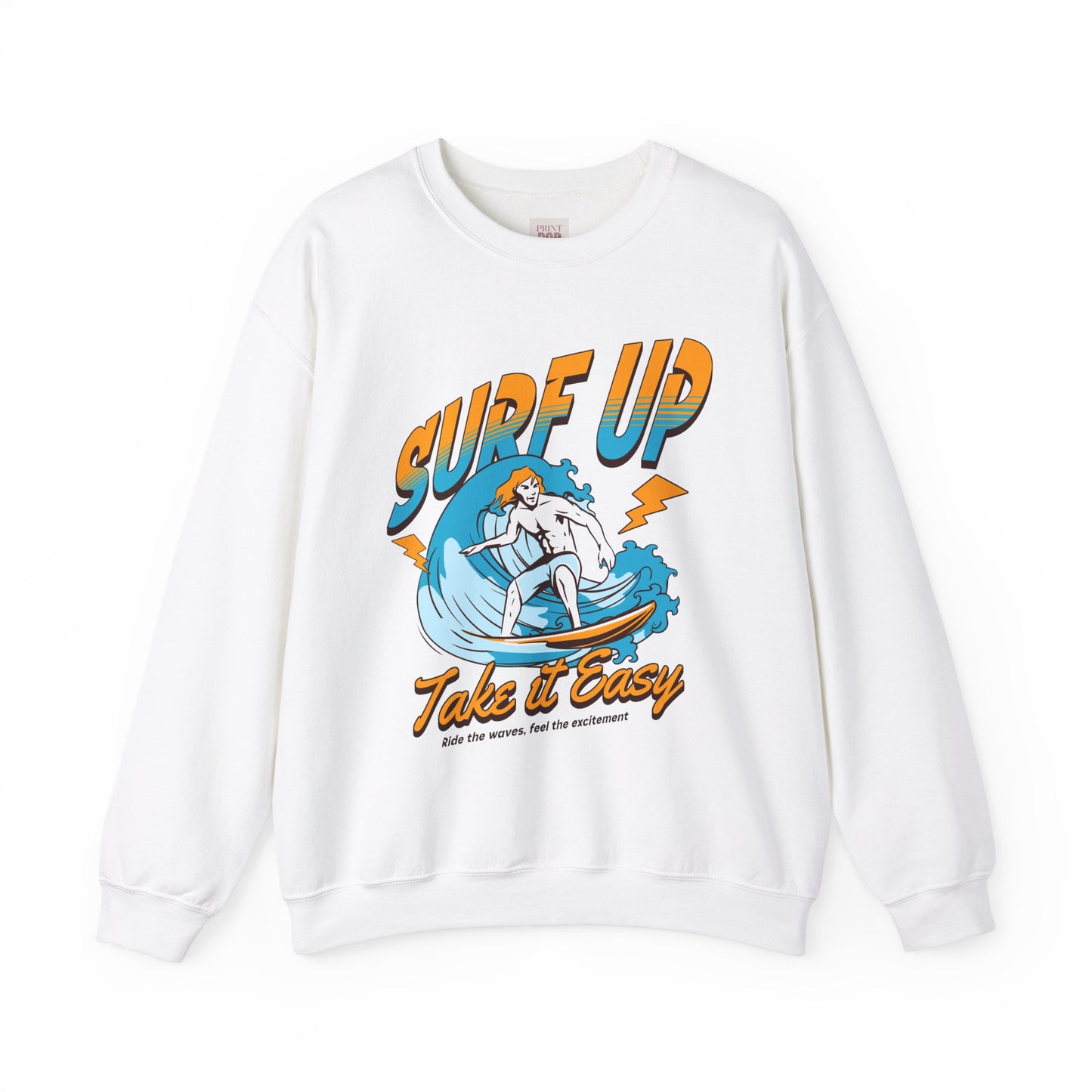 Surf Up Crewneck Sweatshirt - Unisex Heavy Blend for Chill Vibes