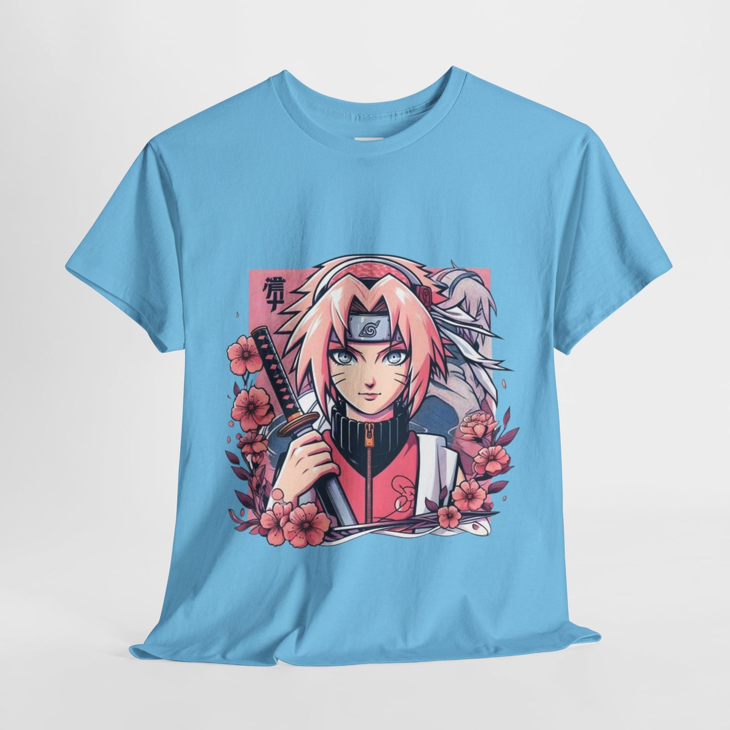 Naruto Shippuden Sakura Unisex Heavy Cotton Tee - Vibrant and Stylish Design for Otaku Heads