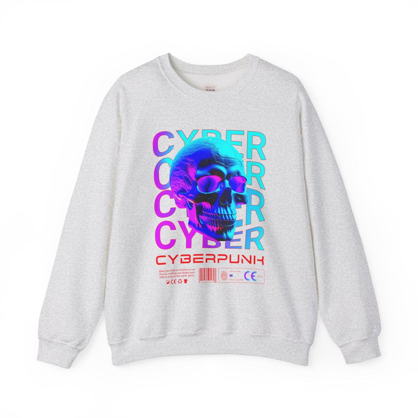 Cyberpunk Skull Unisex Crewneck Unisex Heavy Blend Premium and Comfortable Sweatshirt