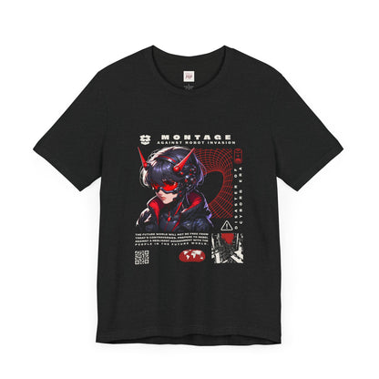 Montage Graphic Unisex Jersey Tee - Stylish Streetwear for Anime Lovers