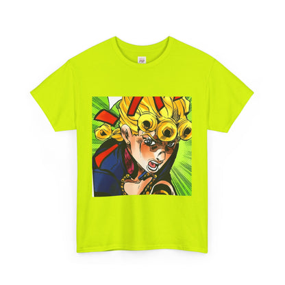 Jojo's Bizarre Adventure Giorno Giovanna Unisex Heavy Cotton Tee - Vibrant and Stylish Design for Otaku Heads