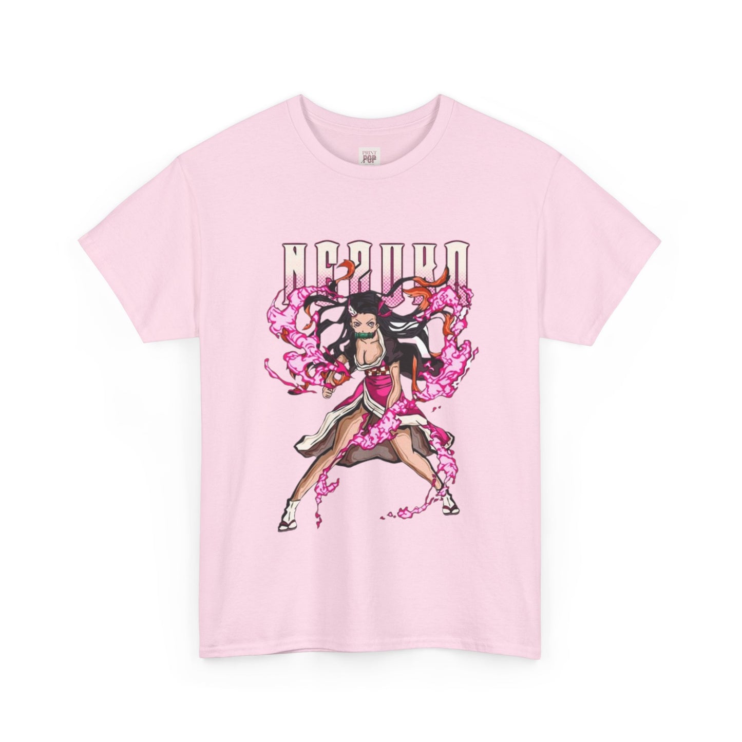 Demon Slayer Nezuko Kamado Unisex Heavy Cotton Tee - Vibrant and Stylish Design for Otaku Heads