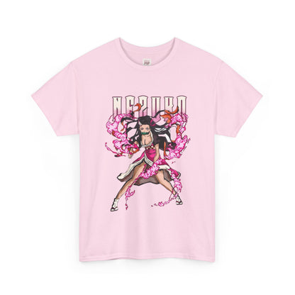 Demon Slayer Nezuko Kamado Unisex Heavy Cotton Tee - Vibrant and Stylish Design for Otaku Heads