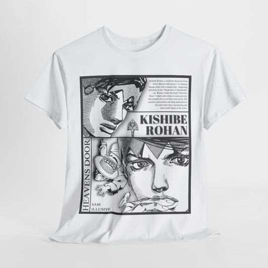 Jojo's Bizarre Adventure Rohan Kishibe Unisex Heavy Cotton Tee - Vibrant and Stylish Design for Otaku Heads