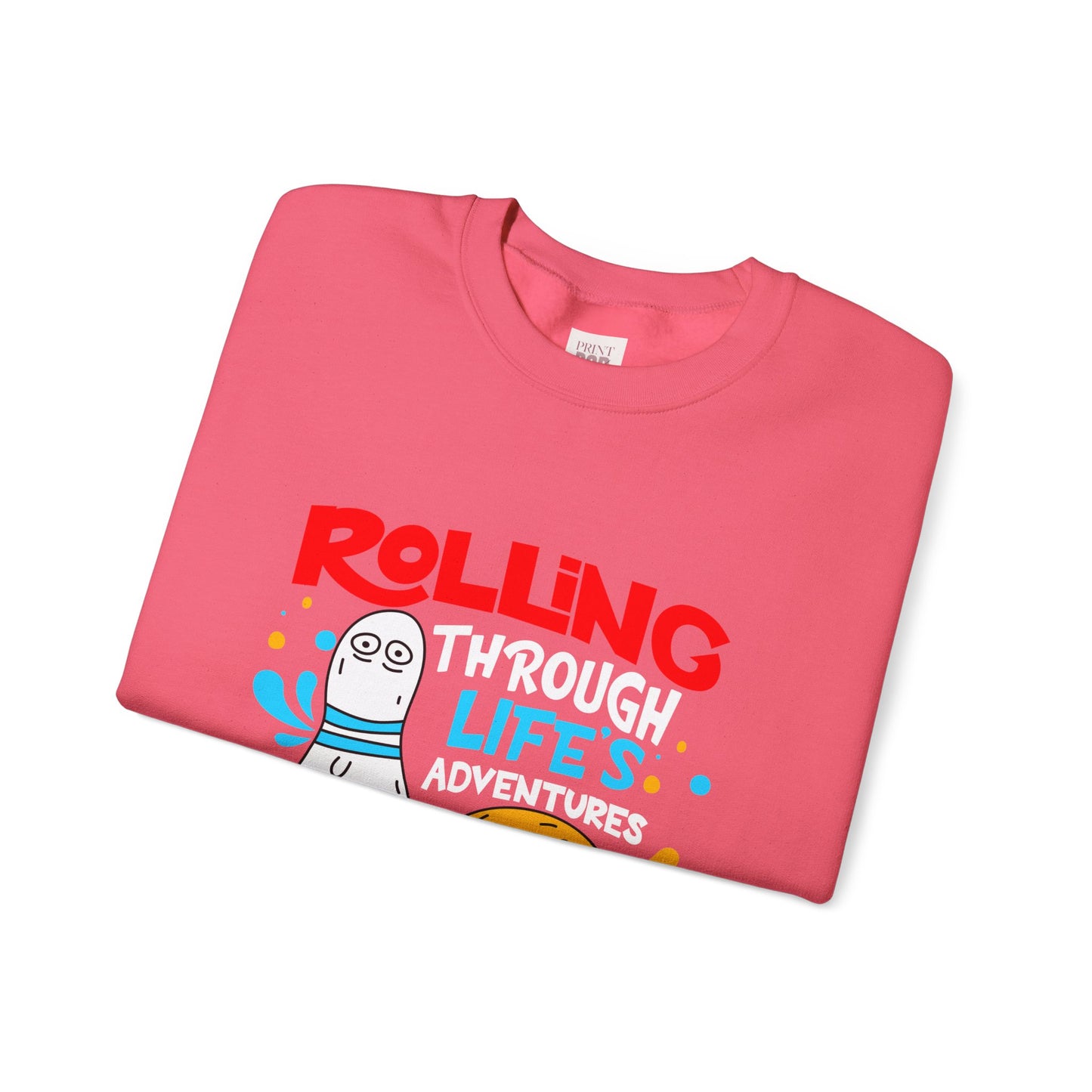 Rolling Through Life's Adventures Quoted Unisex Heavy Blend Premium Sweatshirt