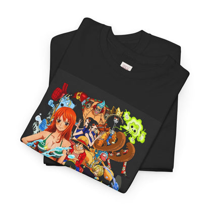 One Piece Nami Unisex Heavy Cotton Tee - Vibrant and Stylish Design for Otaku Heads