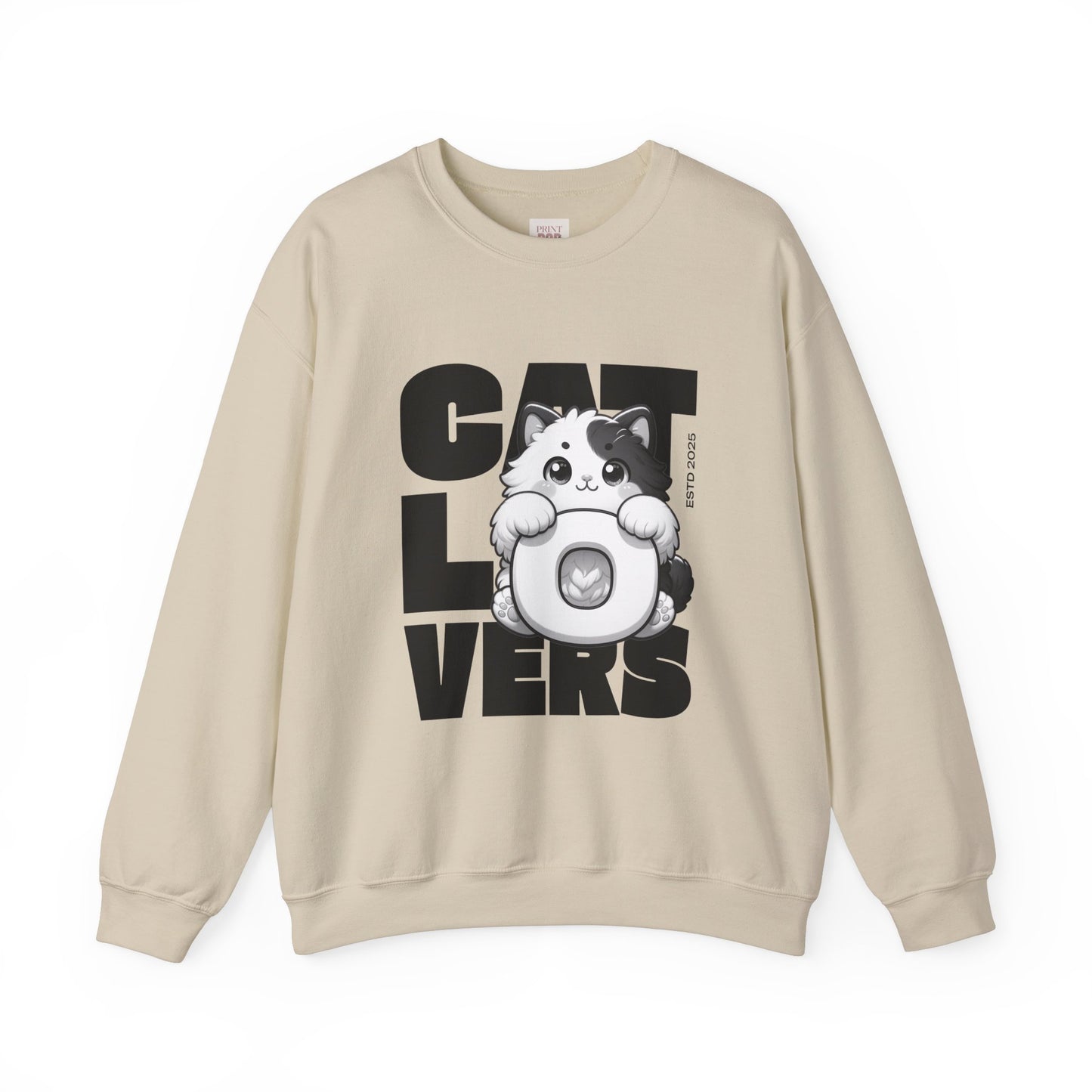 Cat Lovers Crewneck Unisex Heavy Blend Sweatshirt | Cute Cat Graphic Apparel