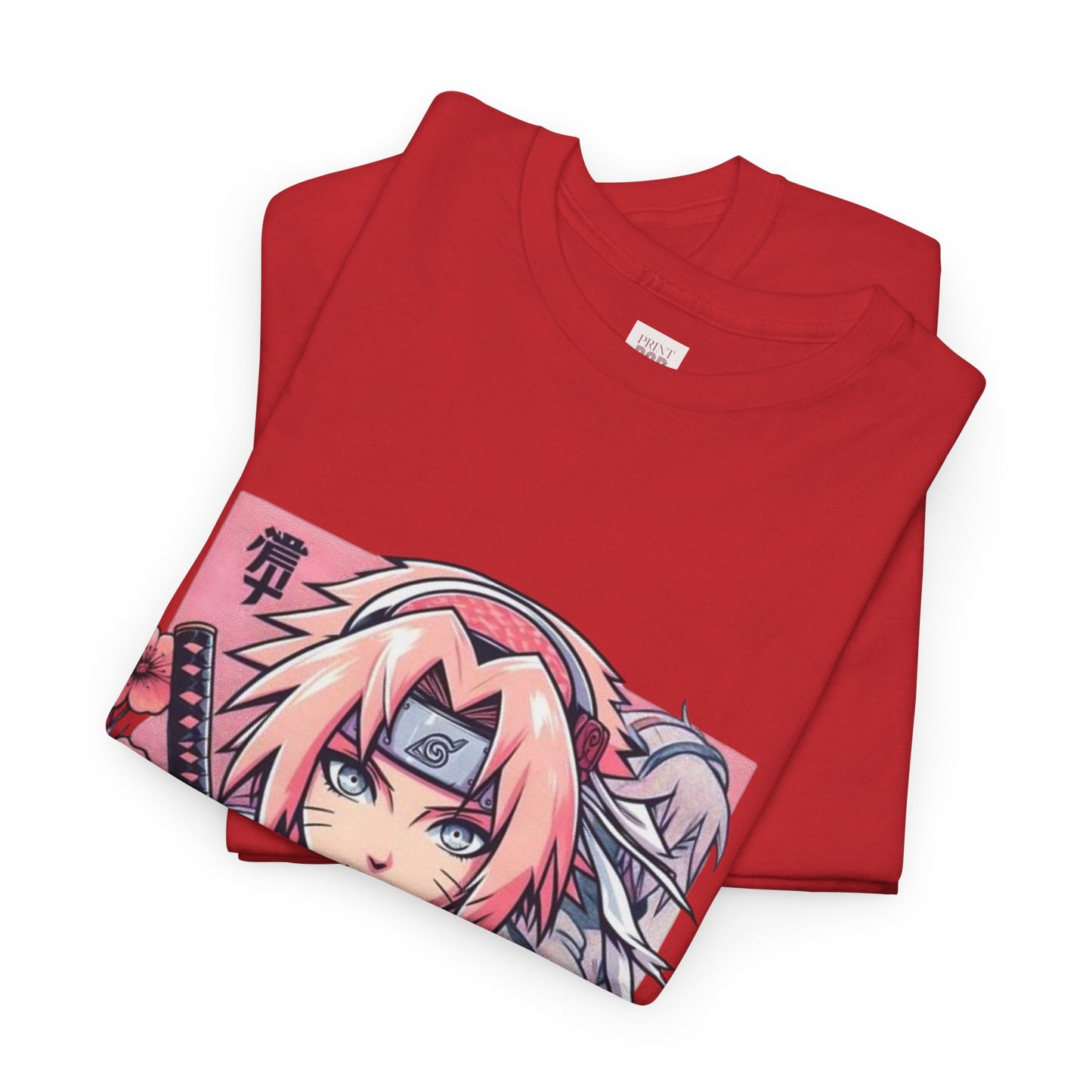 Naruto Shippuden Sakura Unisex Heavy Cotton Tee - Vibrant and Stylish Design for Otaku Heads