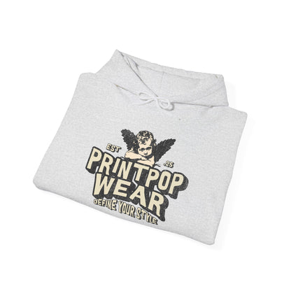 Retro PrintPOP Wear Signature Unisex Hoodie - Stylish, Comfortable, and Premium