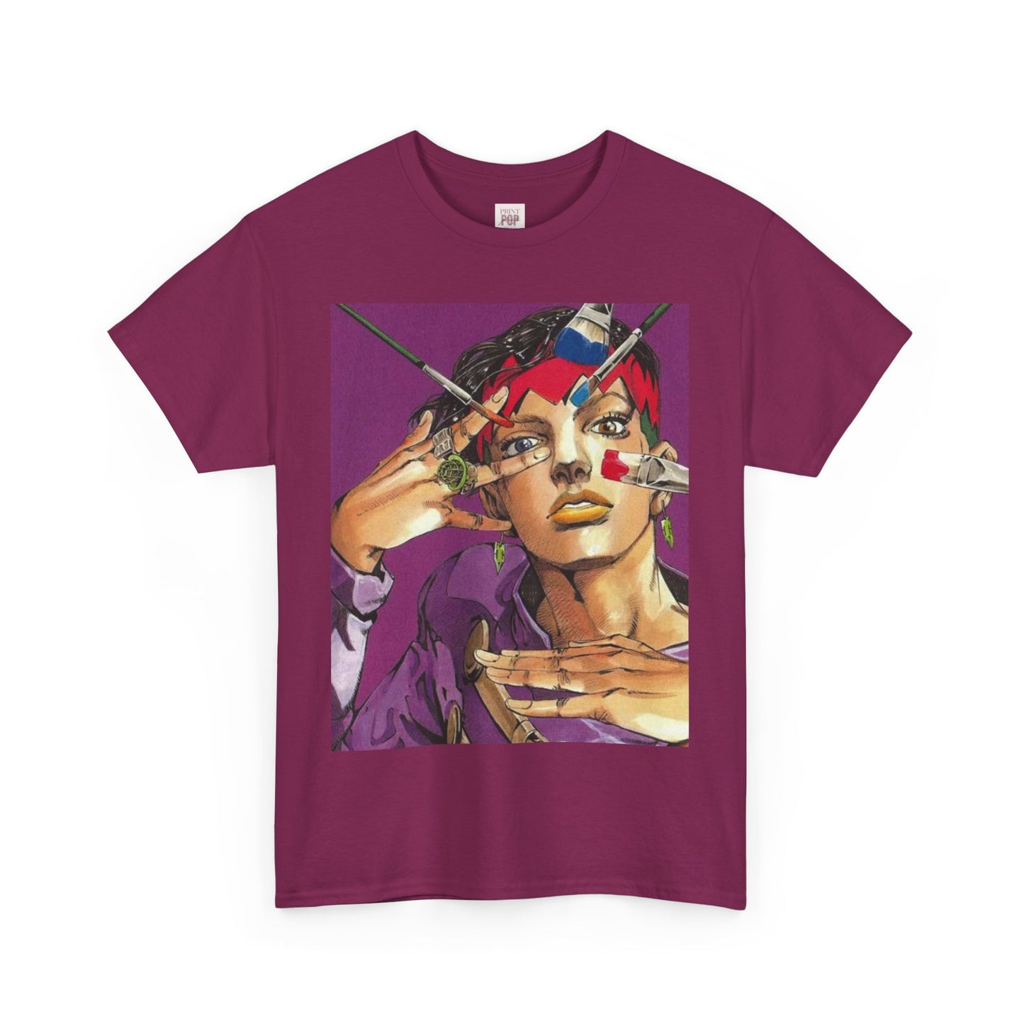 Jojo's Bizarre Adventure Rohan Kishibe Unisex Heavy Cotton Tee - Vibrant and Stylish Design for Otaku Heads