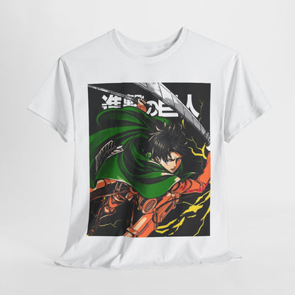 Attack On Titan Levi Ackerman Unisex Heavy Cotton Tee - Vibrant and Stylish Design for Otaku Heads