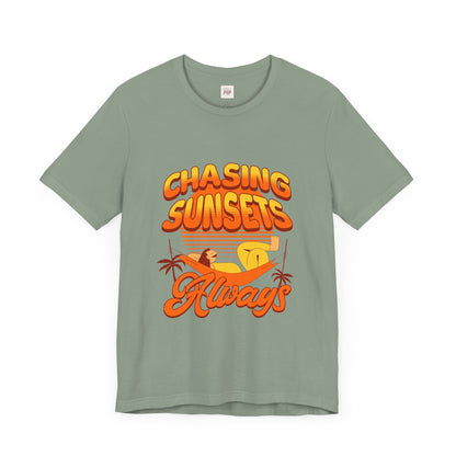 Chasing Sunsets Unisex Jersey Tee - Always Sunshine Vibes