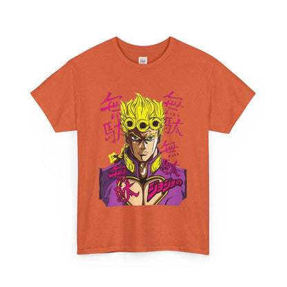 Jojo's Bizarre Adventure Giorno Giovanna Unisex Heavy Cotton Tee - Vibrant and Stylish Design for Otaku Heads