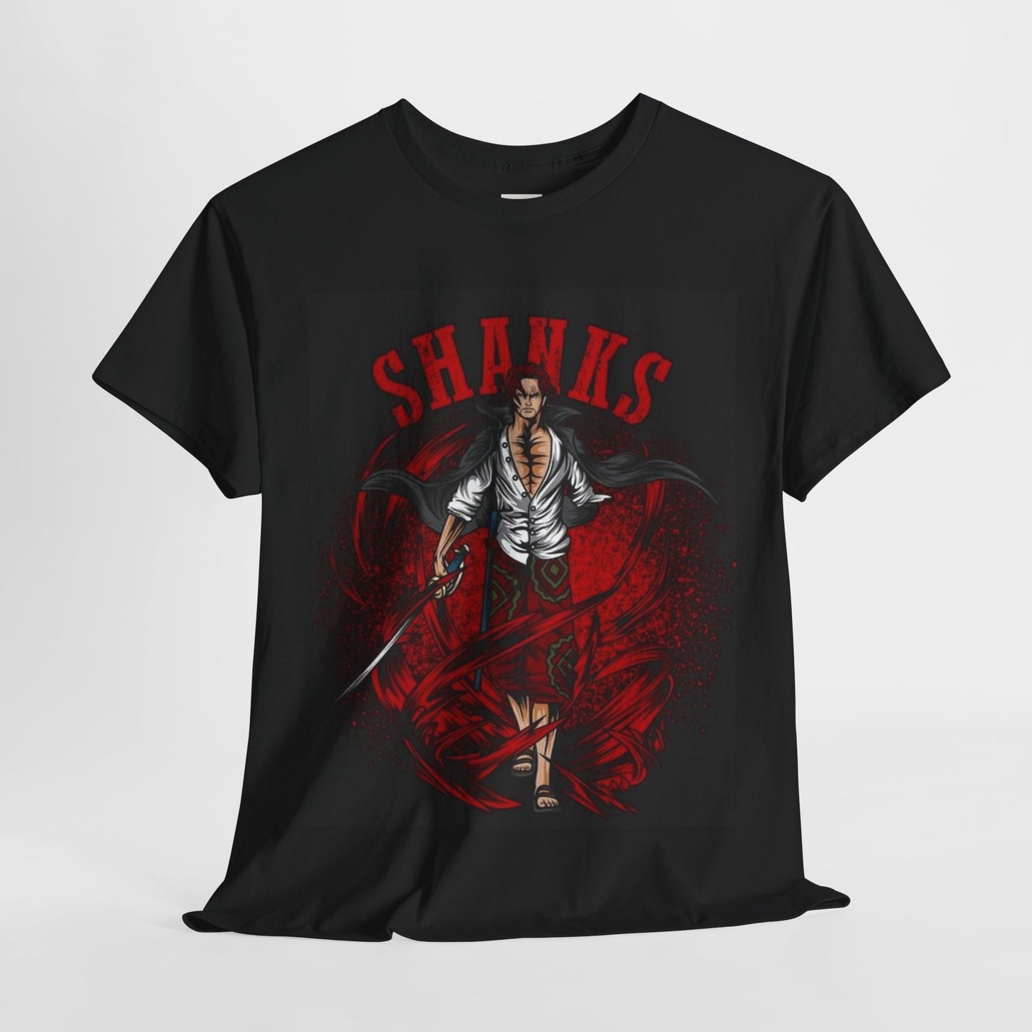 One Piece Shanks Unisex Heavy Cotton Tee - Vibrant and Stylish Design for Otaku Heads