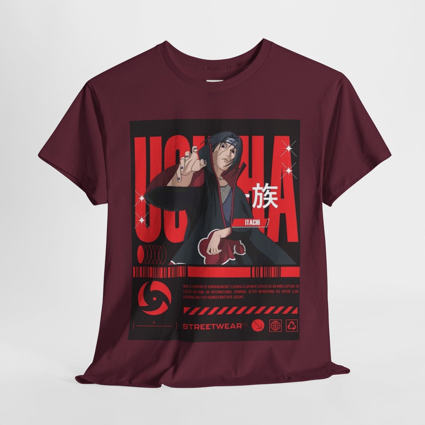 Naruto Shippuden Uchiha Itachi Unisex Heavy Cotton Tee - Vibrant and Stylish Design for Otaku Heads