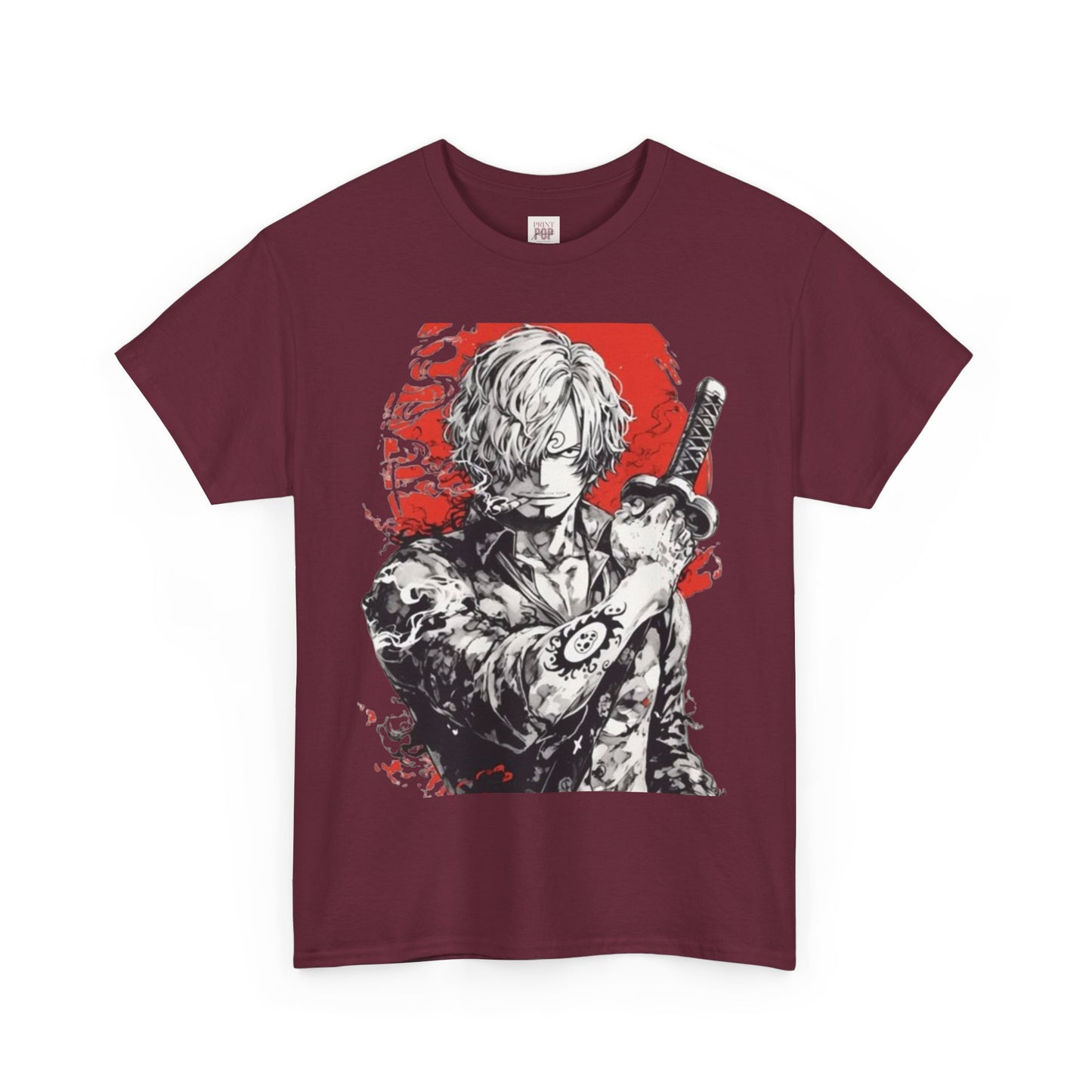 One Piece Shanks Unisex Heavy Cotton Tee - Vibrant and Stylish Design for Otaku Heads