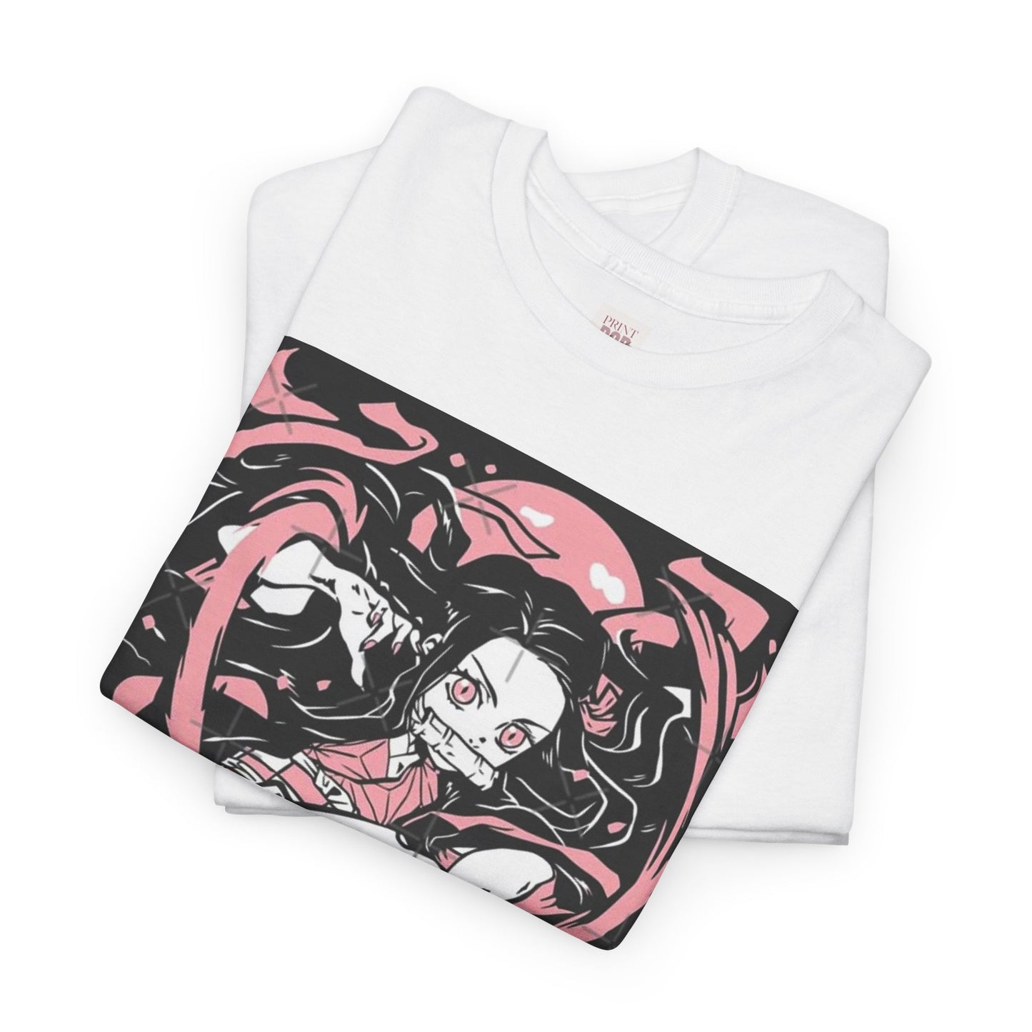 Demon Slayer Nezuko Kamado Unisex Heavy Cotton Tee - Vibrant and Stylish Design for Otaku Heads