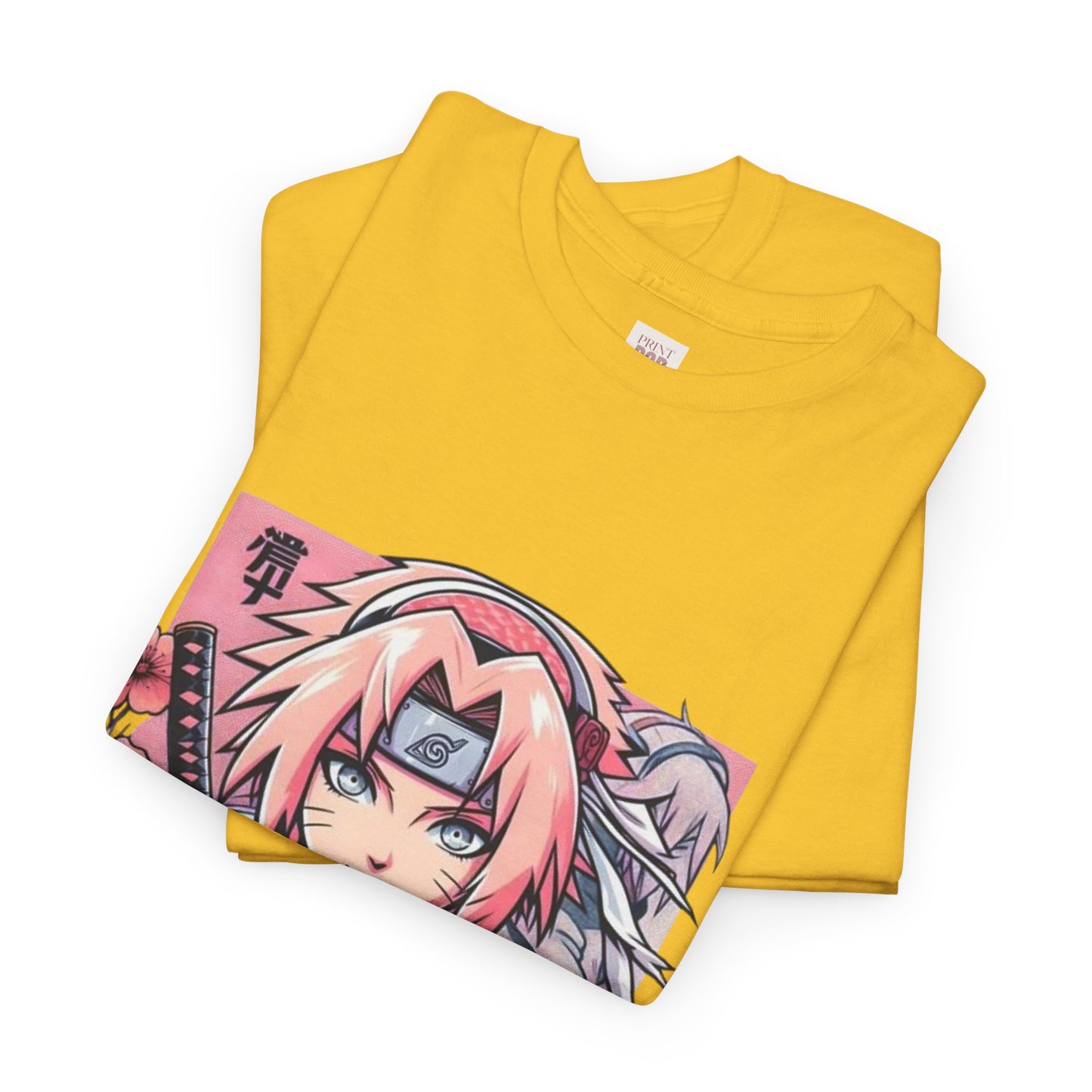 Naruto Shippuden Sakura Unisex Heavy Cotton Tee - Vibrant and Stylish Design for Otaku Heads