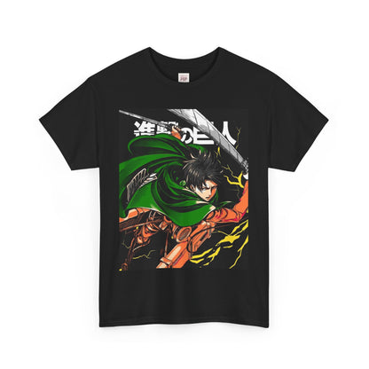 Attack On Titan Levi Ackerman Unisex Heavy Cotton Tee - Vibrant and Stylish Design for Otaku Heads