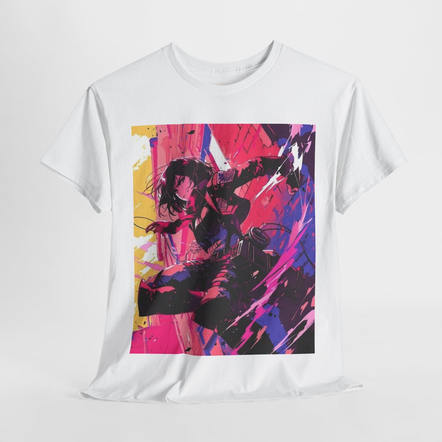 Attack On Titan Mikasa Ackerman Unisex Heavy Cotton Tee - Vibrant and Stylish Design for Otaku Heads