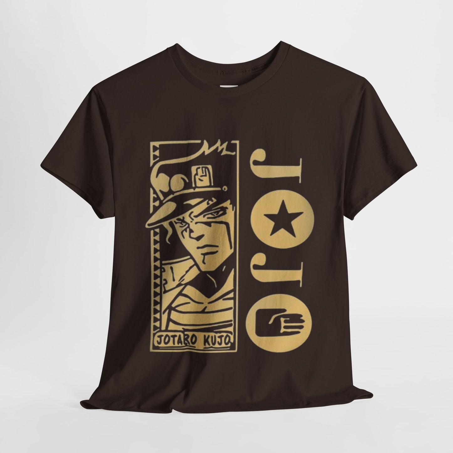 Jojo's Bizarre Adventure Jotaro Kujo Unisex Heavy Cotton Tee - Vibrant and Stylish Design for Otaku Heads