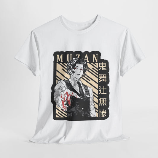 Demon Slayer Muzan Kibutsuji Unisex Heavy Cotton Tee - Vibrant and Stylish Design for Otaku Heads