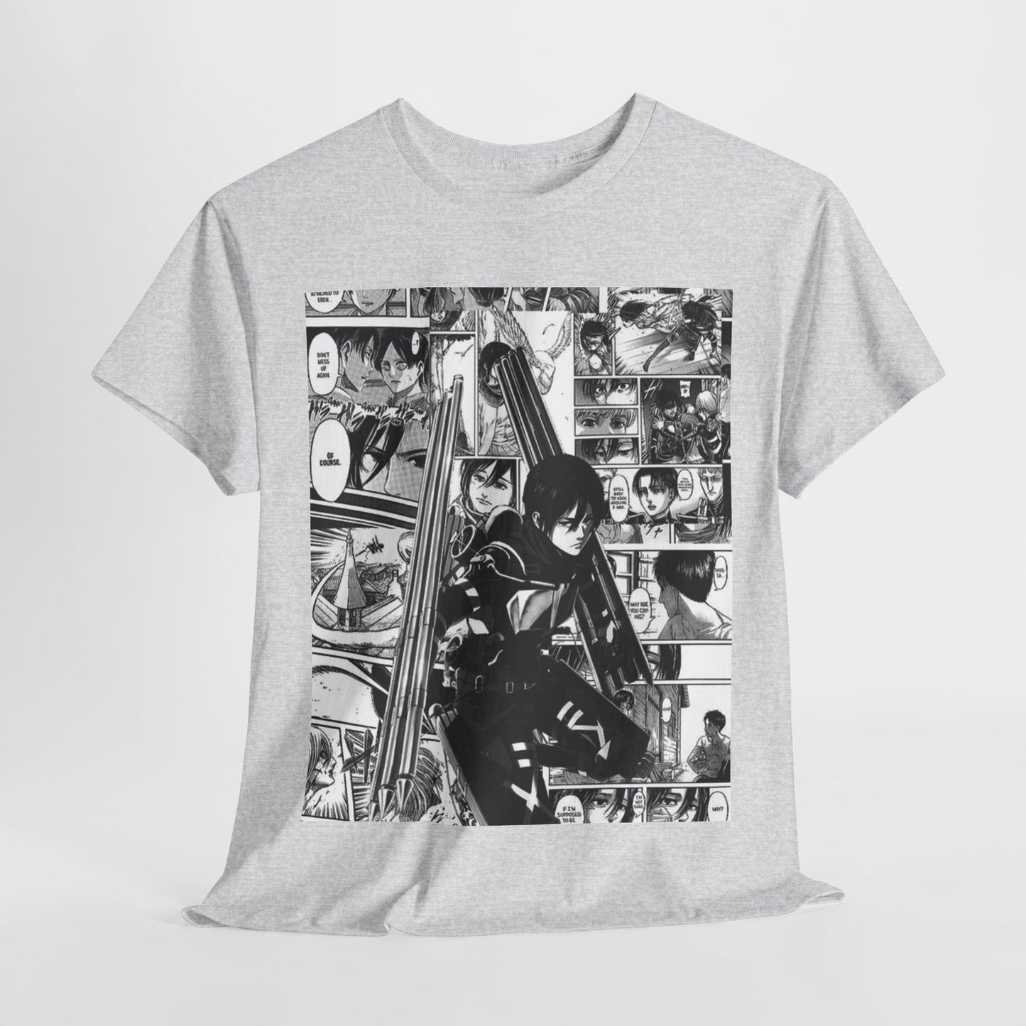 Attack On Titan Mikasa Ackerman Unisex Heavy Cotton Tee - Vibrant and Stylish Design for Otaku Heads