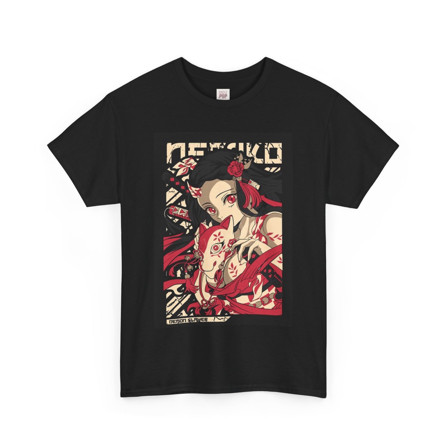 Demon Slayer Nezuko Kamado Unisex Heavy Cotton Tee - Vibrant and Stylish Design for Otaku Heads