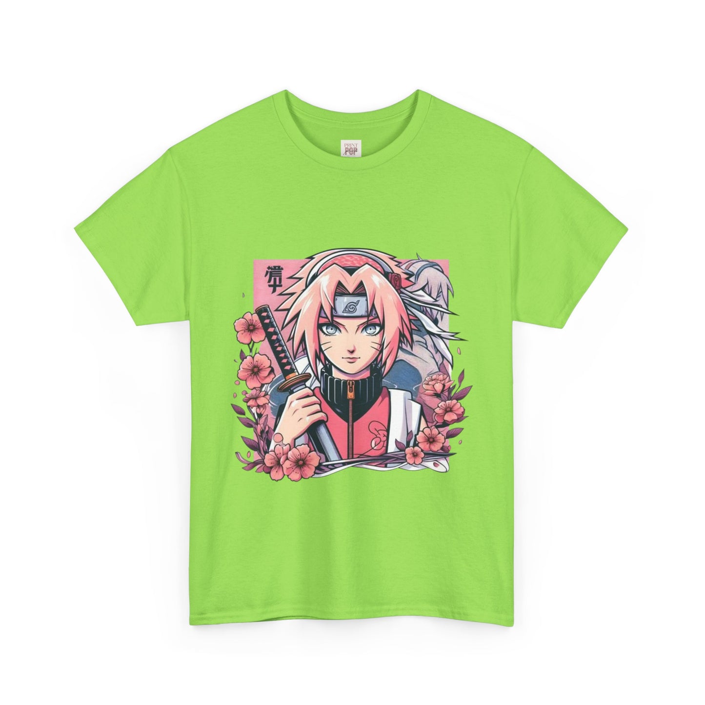 Naruto Shippuden Sakura Unisex Heavy Cotton Tee - Vibrant and Stylish Design for Otaku Heads