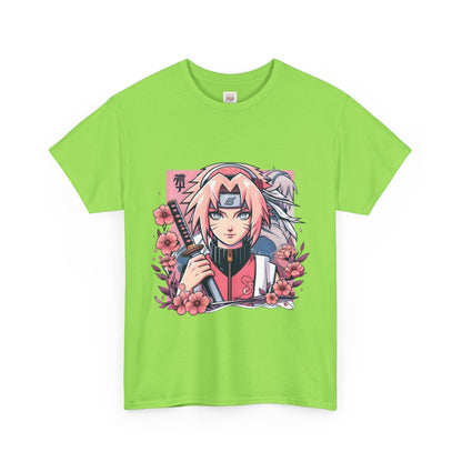 Naruto Shippuden Sakura Unisex Heavy Cotton Tee - Vibrant and Stylish Design for Otaku Heads