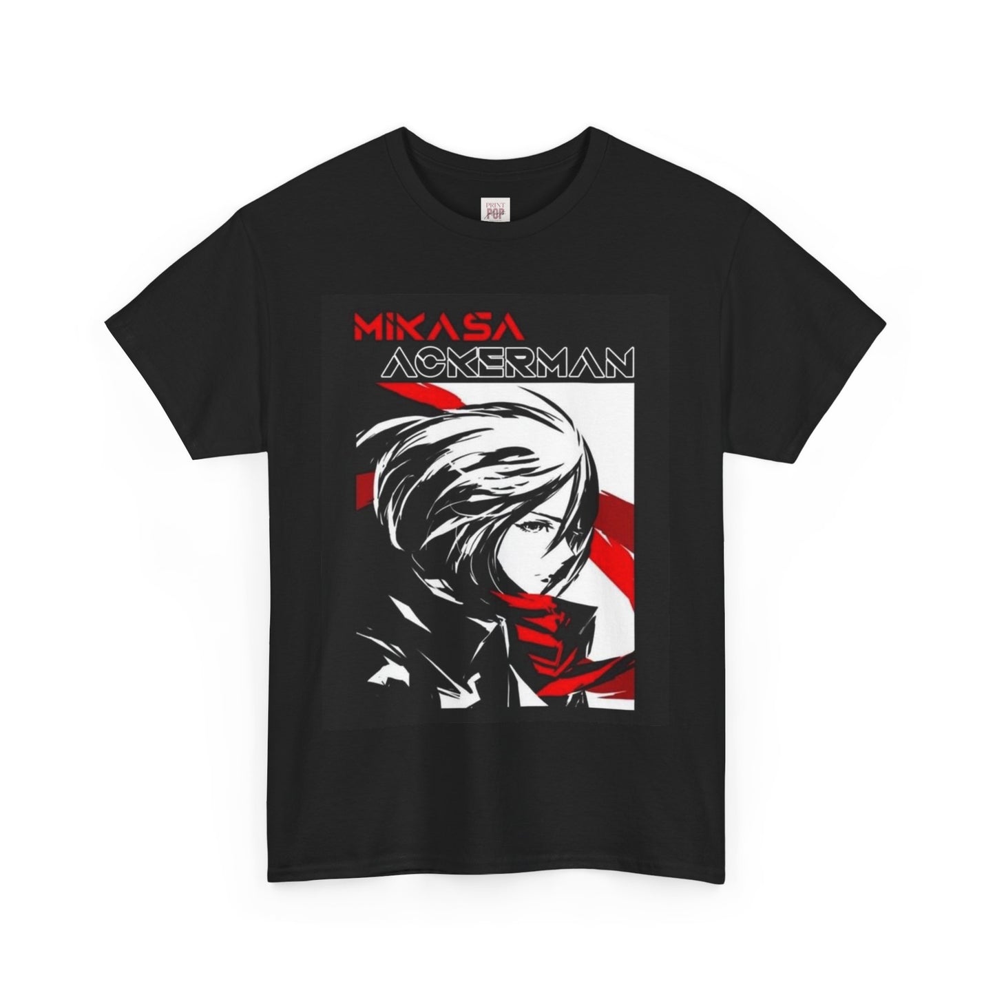 Attack On Titan Mikasa Ackerman Unisex Heavy Cotton Tee - Vibrant and Stylish Design for Otaku Heads