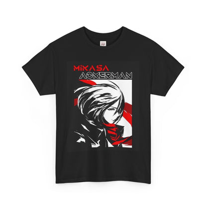 Attack On Titan Mikasa Ackerman Unisex Heavy Cotton Tee - Vibrant and Stylish Design for Otaku Heads