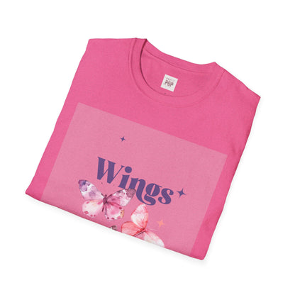 Wings Butterfly Unisex Softstyle T-Shirt - Dreamy Fashion for Nature Lovers