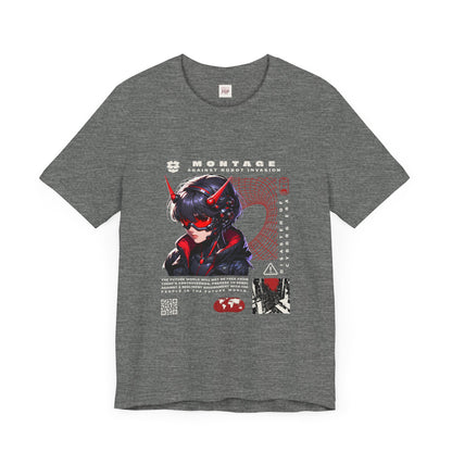 Montage Graphic Unisex Jersey Tee - Stylish Streetwear for Anime Lovers