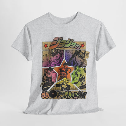 Jojo's Bizarre Adventure Unisex Heavy Cotton Tee - Vibrant and Stylish Design for Otaku Heads