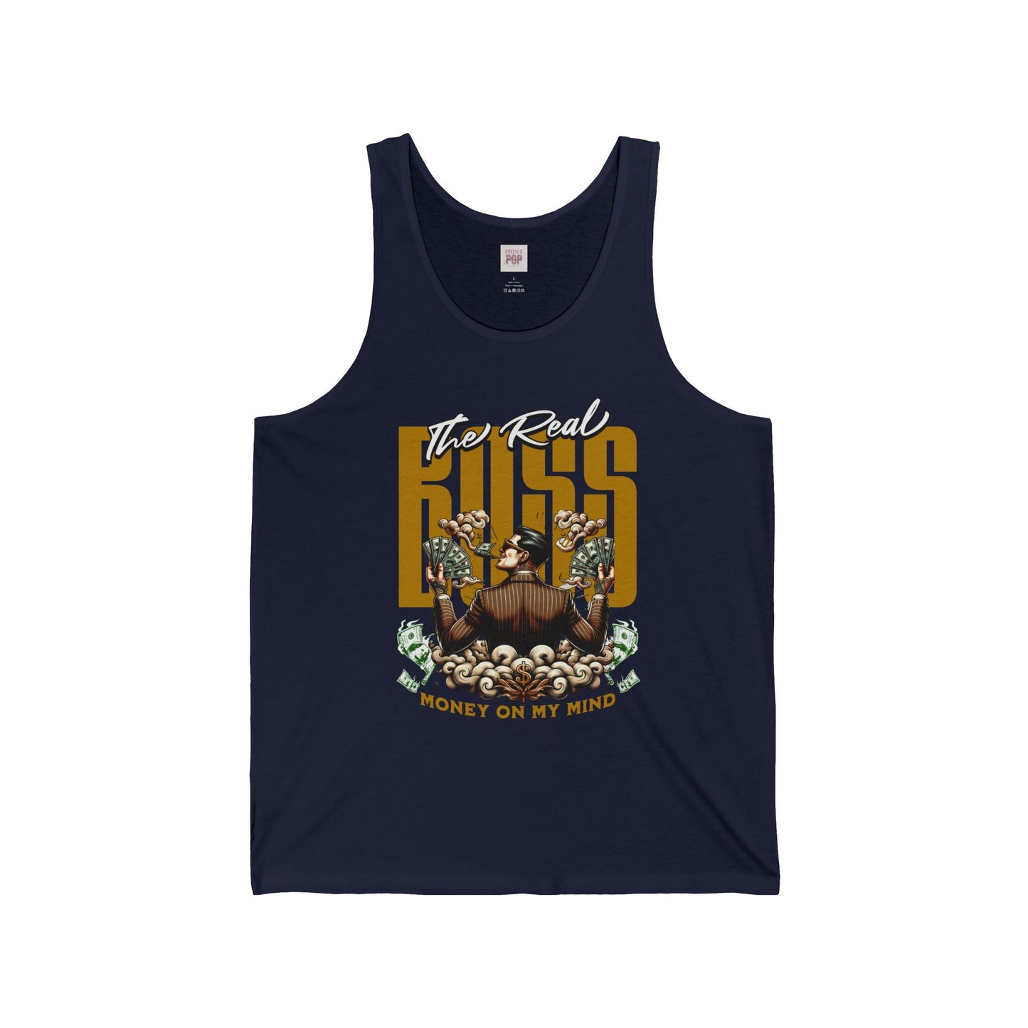 Unisex Jersey Tank - "The Real Boss" Money on My Mind Design