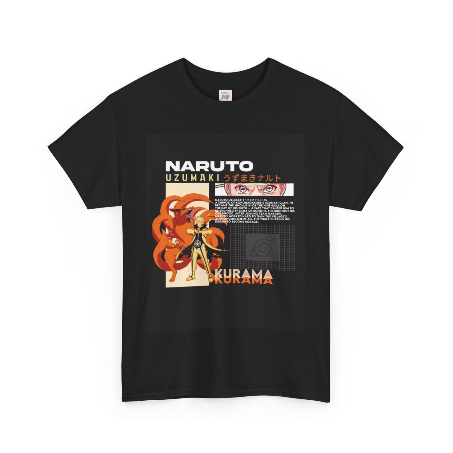 Naruto Shippuden Uzumaki Naruto Unisex Heavy Cotton Tee - Vibrant and Stylish Design for Otaku Heads