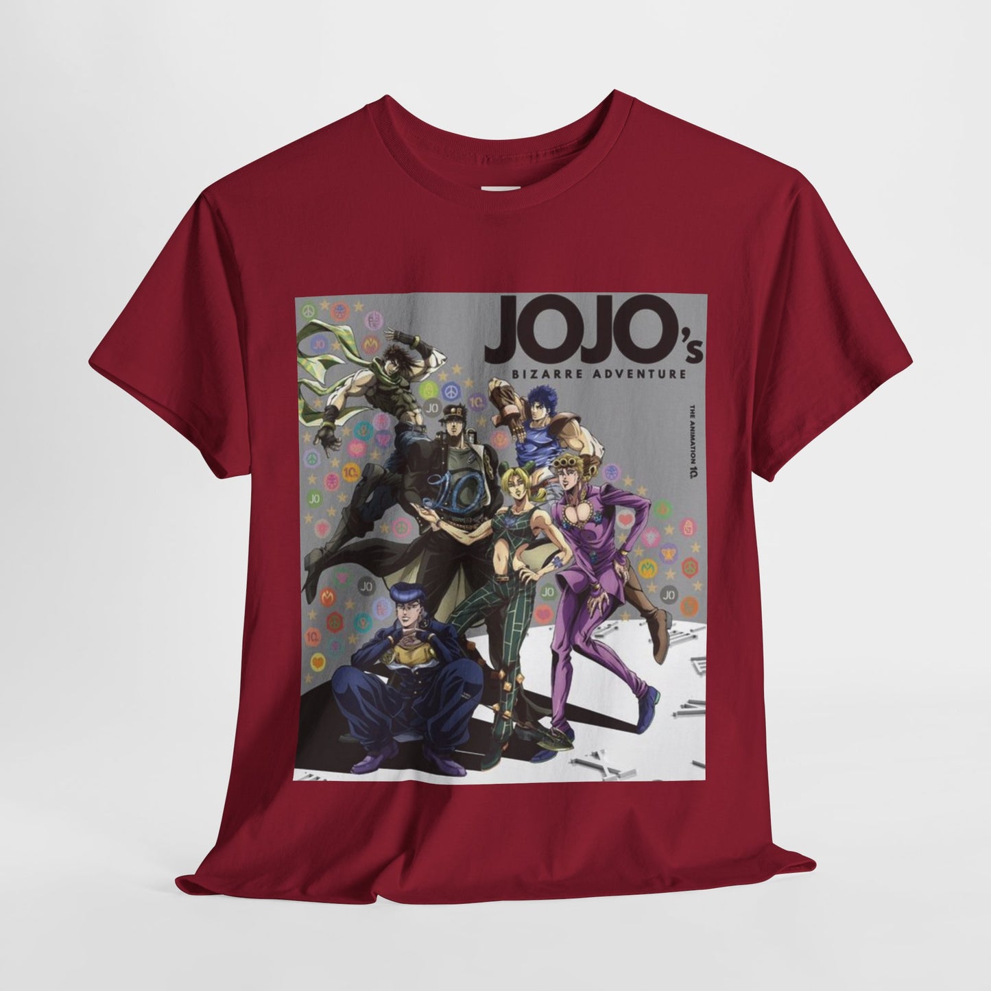 Jojo's Bizarre Adventure Unisex Heavy Cotton Tee - Vibrant and Stylish Design for Otaku Heads