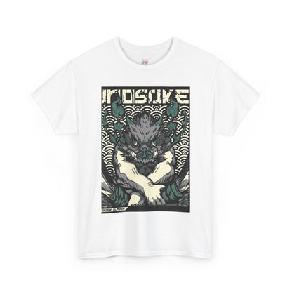 Demon Slayer Inosuke Hashibira Unisex Heavy Cotton Tee - Vibrant and Stylish Design for Otaku Heads